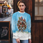 New Zealand Birds Christmas Ugly Christmas Sweater Pohutukawa Xmas Tree