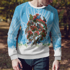 New Zealand Birds Christmas Ugly Christmas Sweater Pohutukawa Xmas Tree