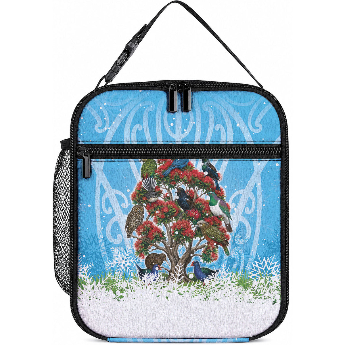 New Zealand Birds Christmas Lunch Bag Pohutukawa Xmas Tree