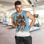 New Zealand Birds Christmas Men Tank Top Pohutukawa Xmas Tree