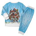New Zealand Birds Christmas Pajama Set Pohutukawa Xmas Tree