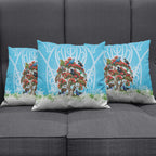 New Zealand Birds Christmas Pillow Cover Pohutukawa Xmas Tree
