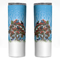 New Zealand Birds Christmas Skinny Tumbler Pohutukawa Xmas Tree