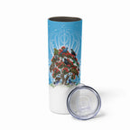 New Zealand Birds Christmas Skinny Tumbler Pohutukawa Xmas Tree