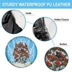 New Zealand Birds Christmas Spare Tire Cover Pohutukawa Xmas Tree