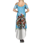 New Zealand Birds Christmas Summer Maxi Dress Pohutukawa Xmas Tree