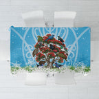 New Zealand Birds Christmas Tablecloth Pohutukawa Xmas Tree