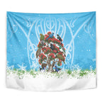 New Zealand Birds Christmas Tapestry Pohutukawa Xmas Tree