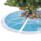 New Zealand Birds Christmas Tree Skirt Pohutukawa Xmas Tree