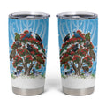 New Zealand Birds Christmas Tumbler Cup Pohutukawa Xmas Tree