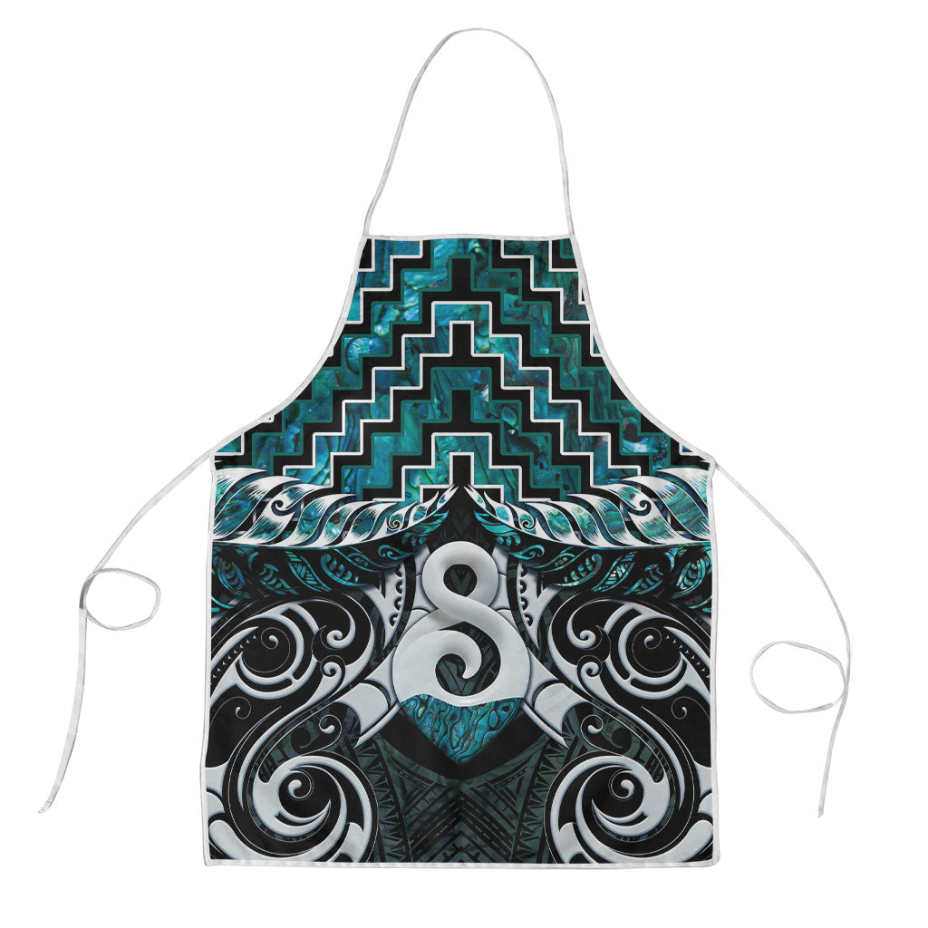 New Zealand Maori Apron Poutama Pikorua - Single Twist Paua Shell