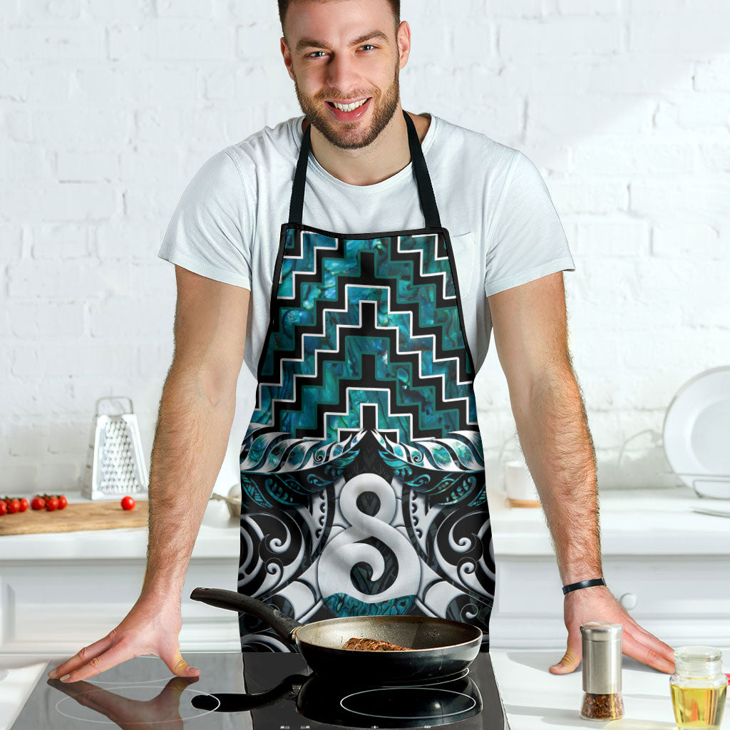 New Zealand Maori Apron Poutama Pikorua - Single Twist Paua Shell
