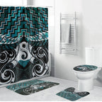 New Zealand Maori Bathroom Set Poutama Pikorua - Single Twist Paua Shell