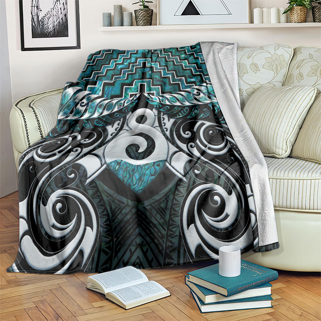 New Zealand Maori Blanket Poutama Pikorua - Single Twist Paua Shell