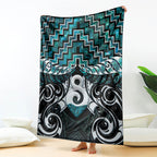 New Zealand Maori Blanket Poutama Pikorua - Single Twist Paua Shell