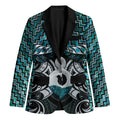 New Zealand Maori Blazer Poutama Pikorua - Single Twist Paua Shell