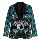 New Zealand Maori Blazer Poutama Pikorua - Single Twist Paua Shell