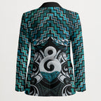 New Zealand Maori Blazer Poutama Pikorua - Single Twist Paua Shell