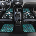New Zealand Maori Car Mats Poutama Pikorua - Single Twist Paua Shell