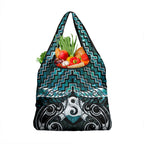 New Zealand Maori Grocery Bag Poutama Pikorua - Single Twist Paua Shell