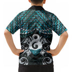 New Zealand Maori Hawaiian Shirt Poutama Pikorua - Single Twist Paua Shell