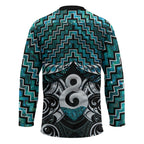 New Zealand Maori Hockey Jersey Poutama Pikorua - Single Twist Paua Shell
