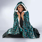 New Zealand Maori Hooded Blanket Poutama Pikorua - Single Twist Paua Shell