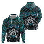 New Zealand Maori Hoodie Poutama Pikorua - Single Twist Paua Shell