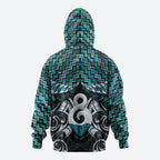 New Zealand Maori Hoodie Poutama Pikorua - Single Twist Paua Shell