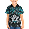 New Zealand Maori Kid Hawaiian Shirt Poutama Pikorua - Single Twist Paua Shell