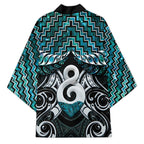New Zealand Maori Kimono Poutama Pikorua - Single Twist Paua Shell