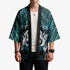 New Zealand Maori Kimono Poutama Pikorua - Single Twist Paua Shell