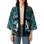 New Zealand Maori Kimono Poutama Pikorua - Single Twist Paua Shell
