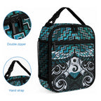 New Zealand Maori Lunch Bag Poutama Pikorua - Single Twist Paua Shell