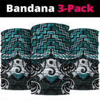 New Zealand Maori Neck Gaiter Poutama Pikorua - Single Twist Paua Shell