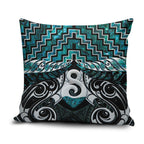 New Zealand Maori Pillow Cover Poutama Pikorua - Single Twist Paua Shell