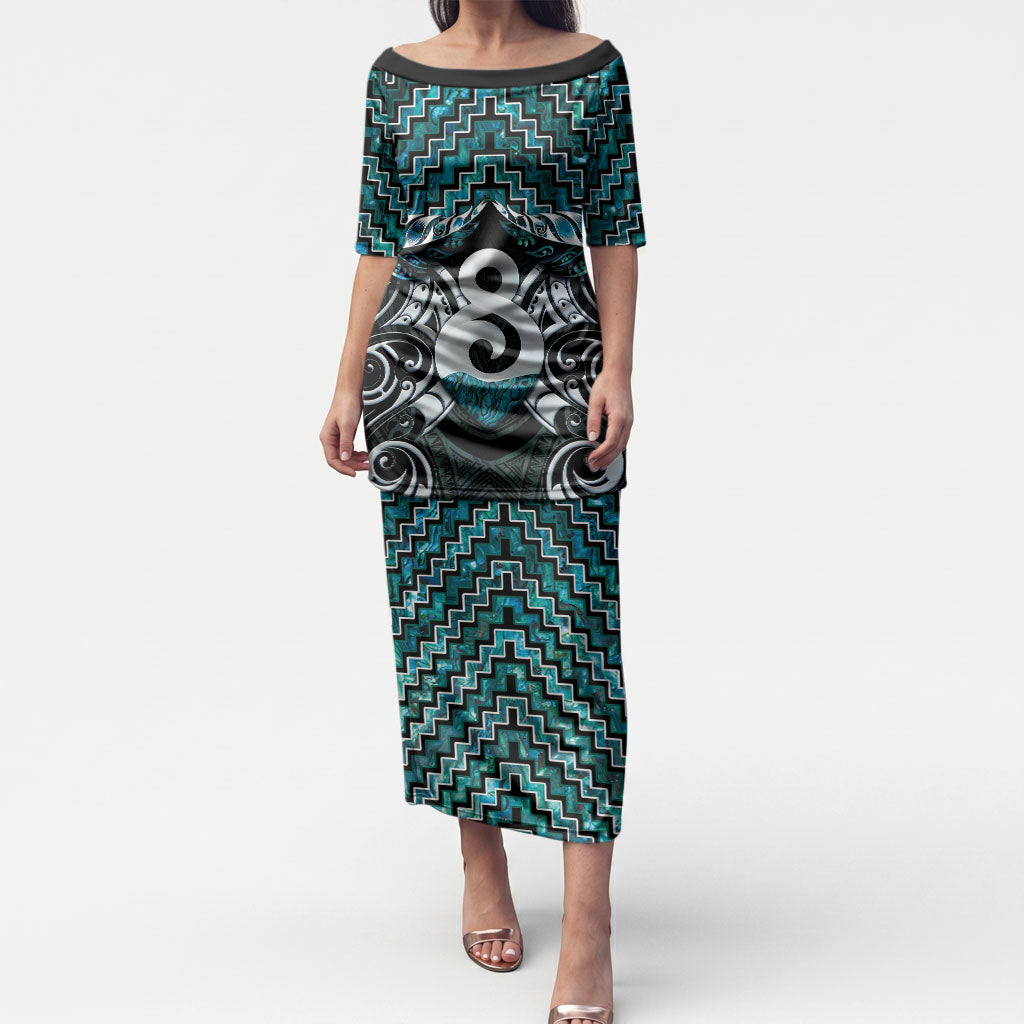 New Zealand Maori Puletasi Poutama Pikorua - Single Twist Paua Shell