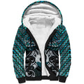 New Zealand Maori Sherpa Hoodie Poutama Pikorua - Single Twist Paua Shell