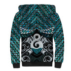New Zealand Maori Sherpa Hoodie Poutama Pikorua - Single Twist Paua Shell
