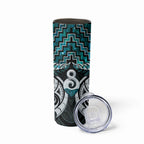 New Zealand Maori Skinny Tumbler Poutama Pikorua - Single Twist Paua Shell