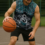 New Zealand Maori Sleeveless Hoodie Poutama Pikorua - Single Twist Paua Shell