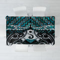 New Zealand Maori Tablecloth Poutama Pikorua - Single Twist Paua Shell