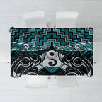New Zealand Maori Tablecloth Poutama Pikorua - Single Twist Paua Shell