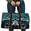 New Zealand Maori Travel Bag Poutama Pikorua - Single Twist Paua Shell