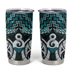 New Zealand Maori Tumbler Cup Poutama Pikorua - Single Twist Paua Shell