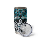 New Zealand Maori Tumbler Cup Poutama Pikorua - Single Twist Paua Shell