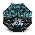 New Zealand Maori Umbrella Poutama Pikorua - Single Twist Paua Shell