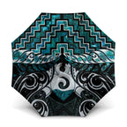 New Zealand Maori Umbrella Poutama Pikorua - Single Twist Paua Shell