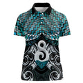 New Zealand Maori Women Polo Shirt Poutama Pikorua - Single Twist Paua Shell