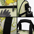 New Zealand Piwakawaka Fantail Bird Duffle Bag With Kowhai Flowers